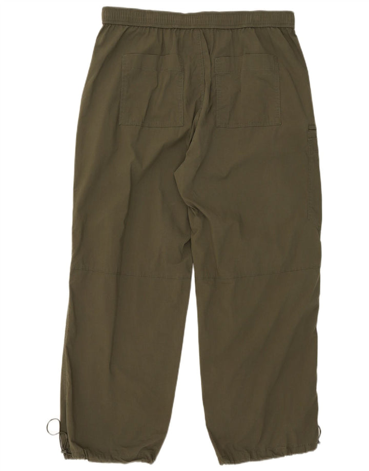Pantaloni cargo dritti da uomo Marks & Spencer grandi W36 L28 cotone kaki
