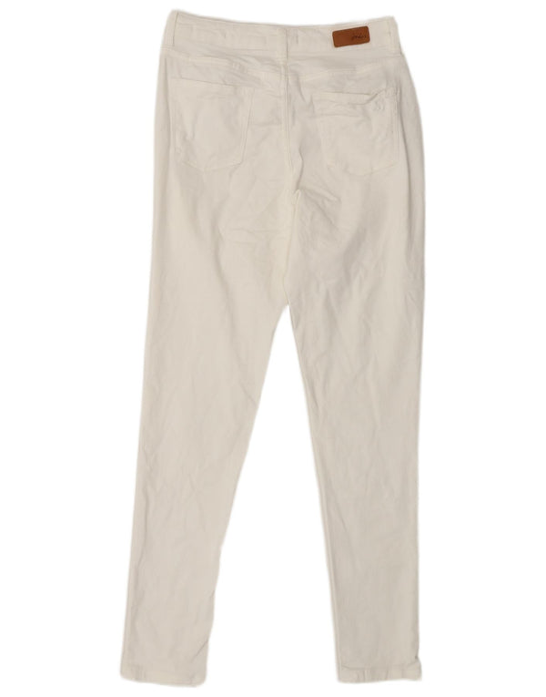JOULES Jeans slim da donna UK 10 Small W27 L28 Cotone bianco