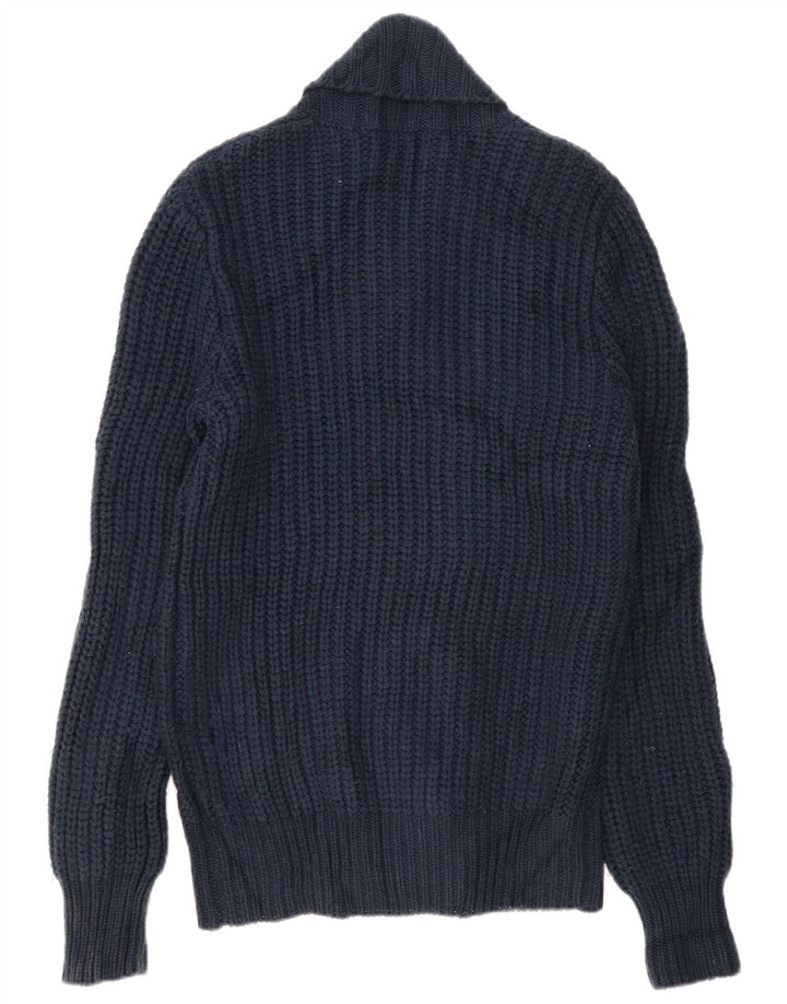 Maglione cardigan da uomo Rifle grande acrilico blu navy