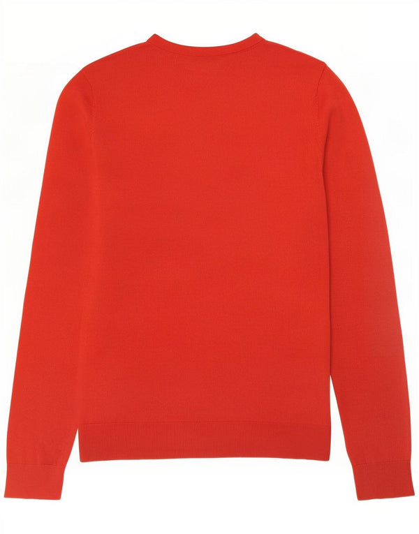 Maglione maglione con scollo a barca da donna Hobbs UK 14 grande lana arancione