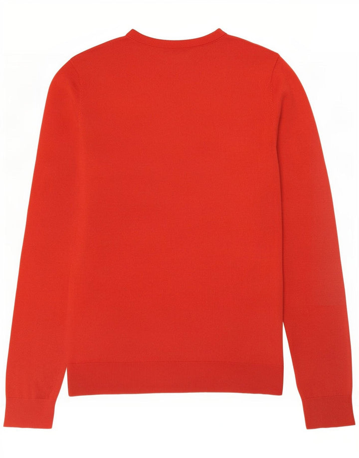 Maglione maglione con scollo a barca da donna Hobbs UK 14 grande lana arancione