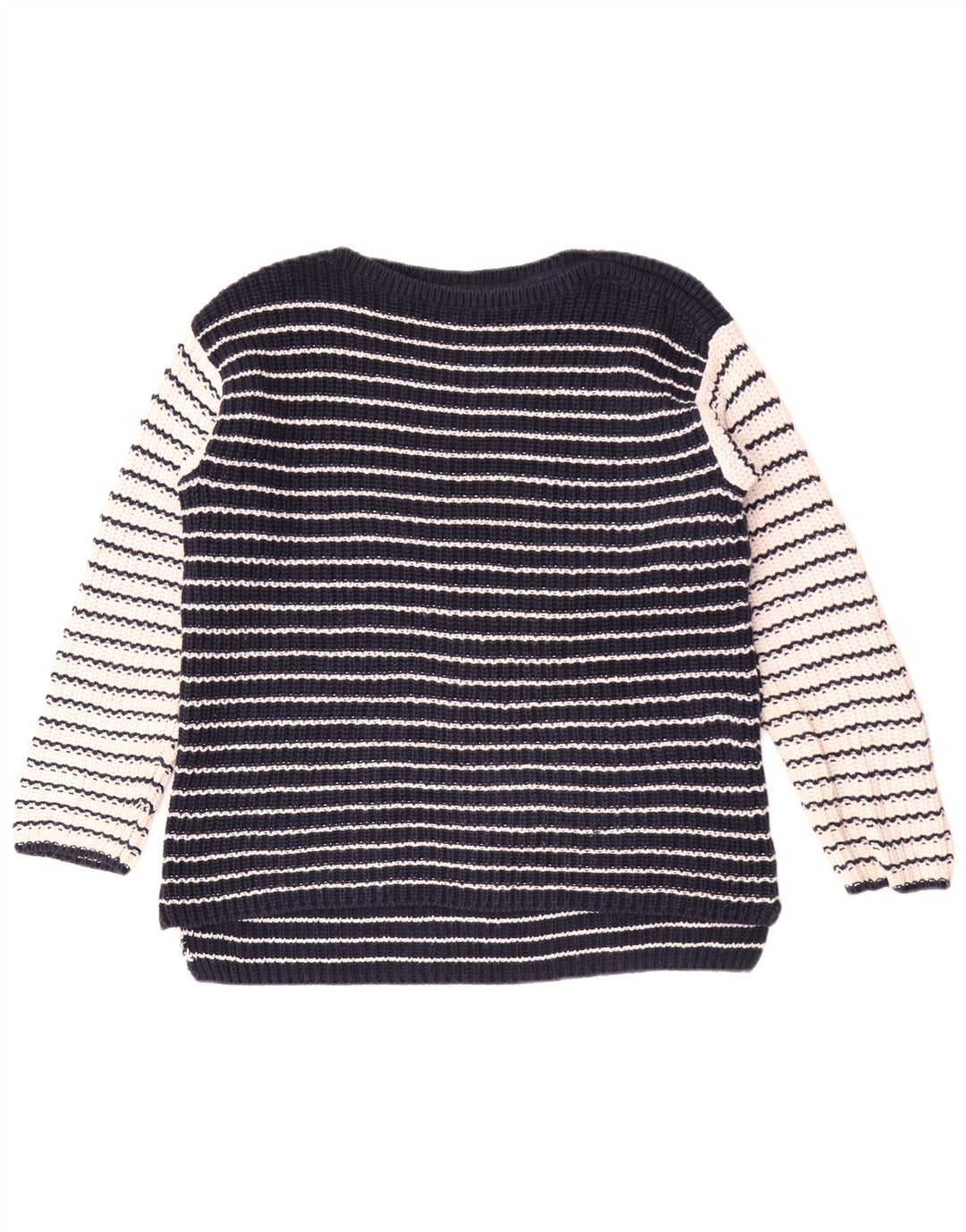 Maglione maglione con scollo a barca da donna Marks & Spencer UK 14 blu navy medio