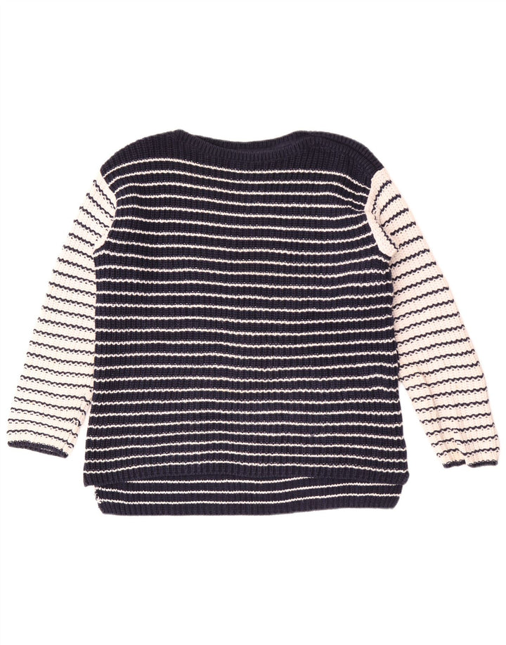Maglione maglione con scollo a barca da donna Marks & Spencer UK 14 blu navy medio