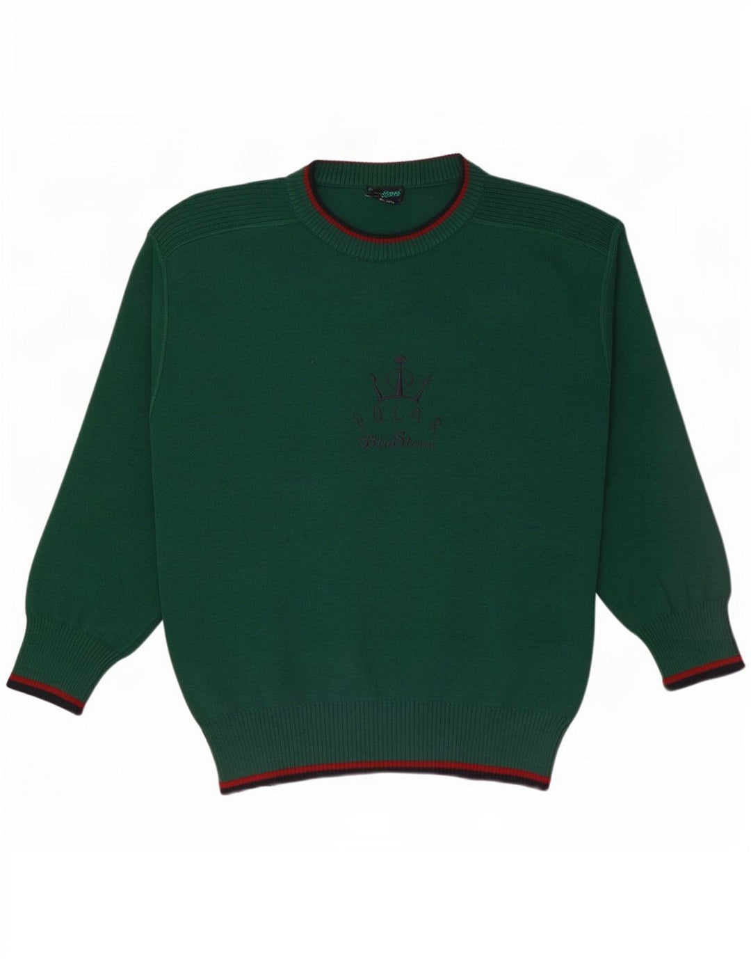 Maglione maglione girocollo con grafica vintage da uomo grande verde