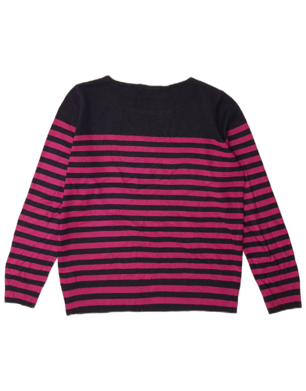 MARKS & SPENCER Maglione da donna con scollo a barca UK 14 Viola medio
