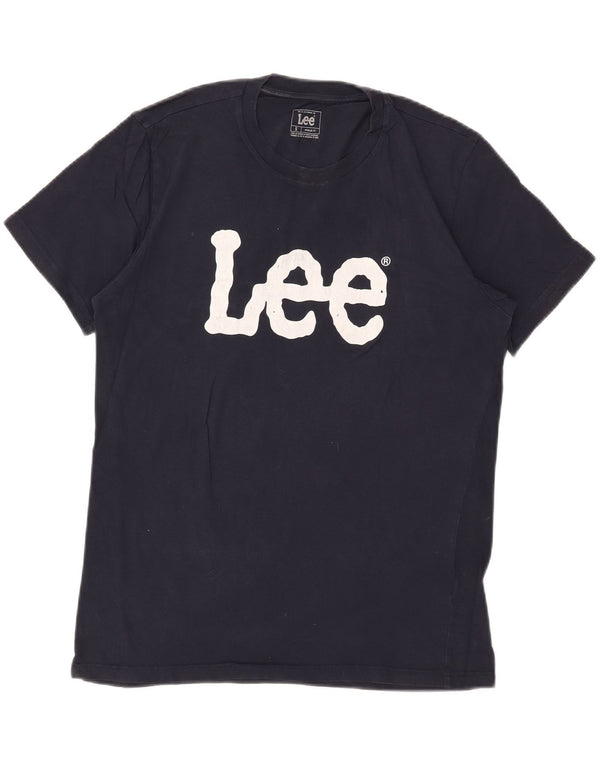 T-shirt grafica da uomo con vestibilità regolare Lee, piccola, blu navy
