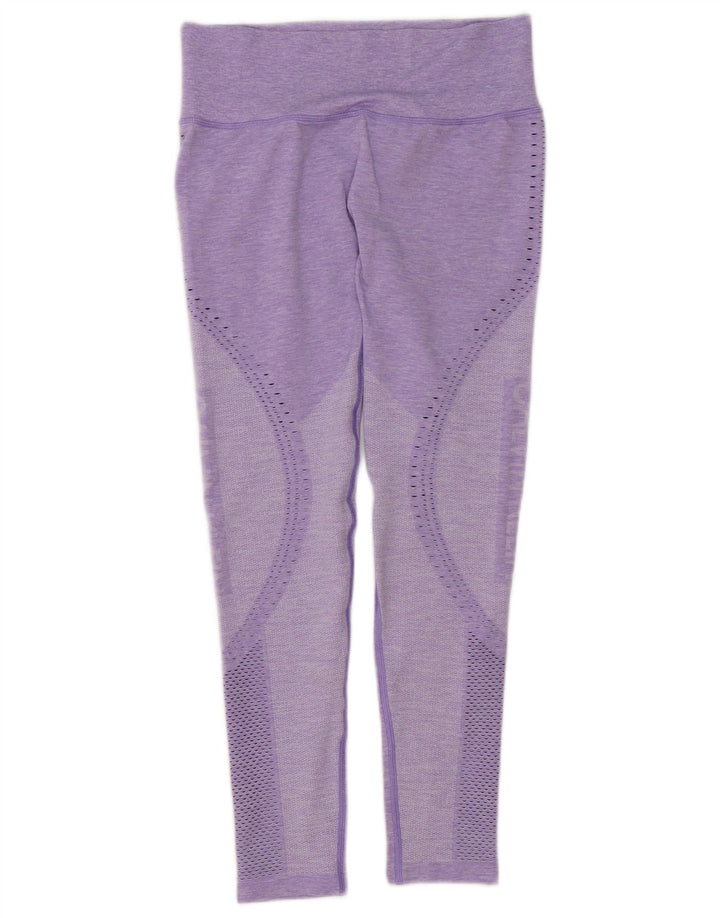Leggings grafici da donna Calvin Klein UK 12 Poliestere screziato viola medio