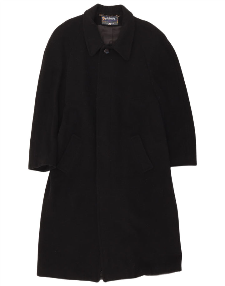 Soprabito vintage da uomo UK 36 piccolo in lana nera