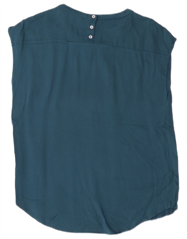 TOMMY HILFIGER Womens Sleeveless Blouse Top US 4 Small Green Viscose