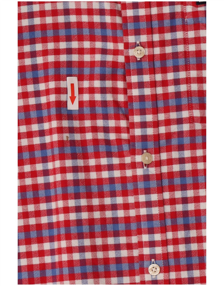 Camicia a maniche corte da uomo Superdry 2XL in cotone a quadretti rosso