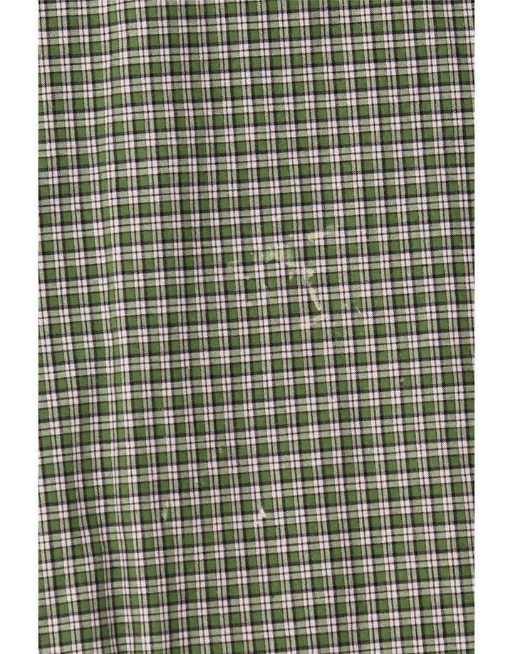 Camicia a maniche corte da uomo Wrangler XL in cotone a quadri verdi