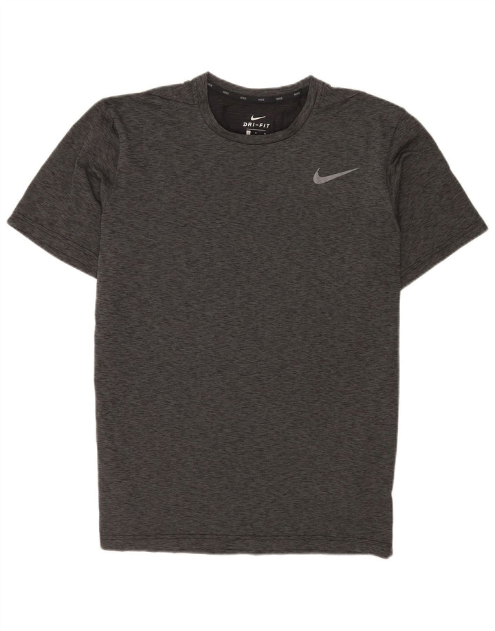 T-shirt Nike Dri Fit da uomo, grande, in poliestere chiazzato grigio
