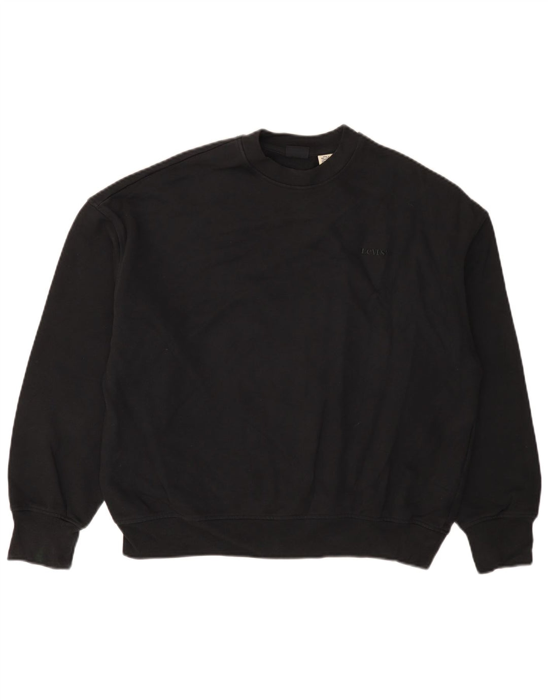 Felpa oversize da donna Levi's UK 6 XS cotone nero