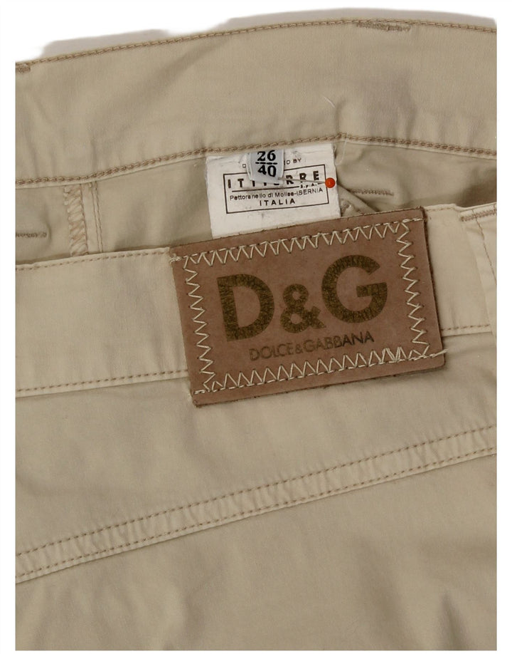 Pantaloni Capri da donna Dolce & Gabbana IT 40 piccoli W26 L20 Beige