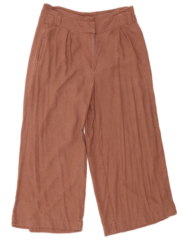 Pantaloni corti da donna a gamba larga Fat Face UK 10 piccoli W32 L24 Marrone