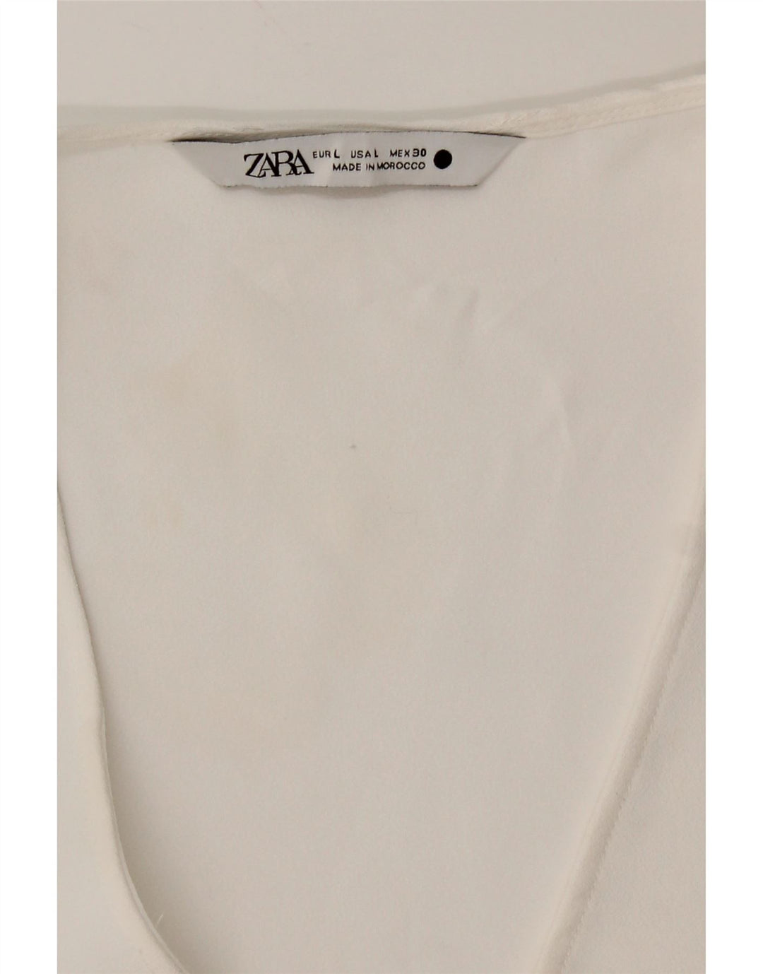 Top Zara a maniche lunghe da donna, taglia UK 16, grande, bianco