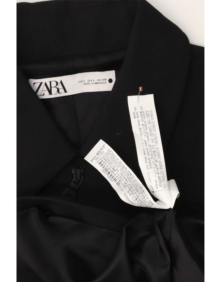 Giacca blazer oversize da donna Zara UK 16 grande poliestere nero