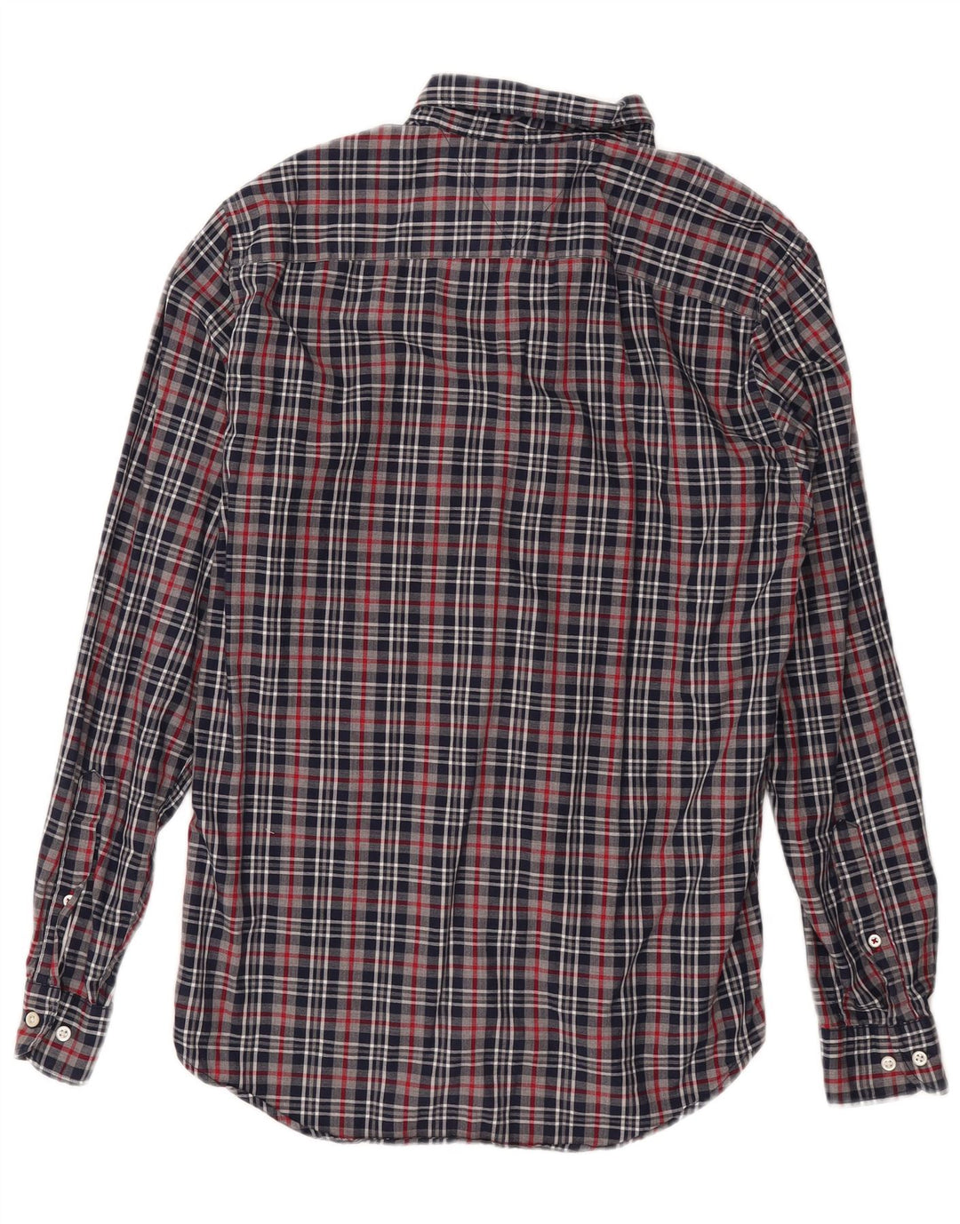 TOMMY HILFIGER Camicia da uomo in cotone a quadri blu navy medio