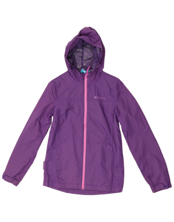 Mountain Warehouse Womens Hooded Rain Jacket UK 10 Small Purple Polyester