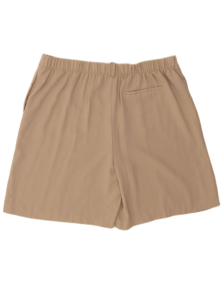 Pantaloncini chino da donna Marks & Spencer UK 20 2XL W42 Poliestere beige