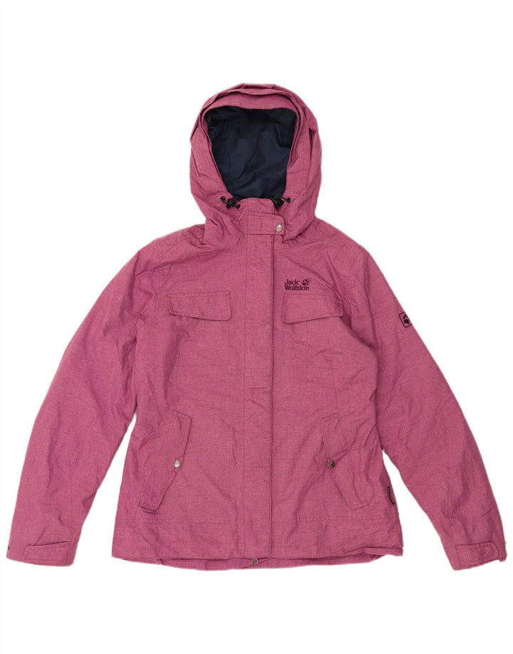 Giacca a vento con cappuccio da donna Jack Wolfskin UK 12/14 Rosa medio