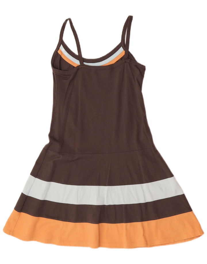 Prendisole da donna Lacoste taglia 38 color block marrone medio