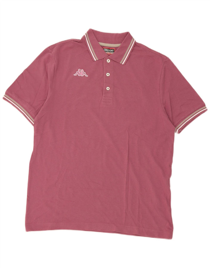 Polo Kappa Uomo Large Rosa In Cotone