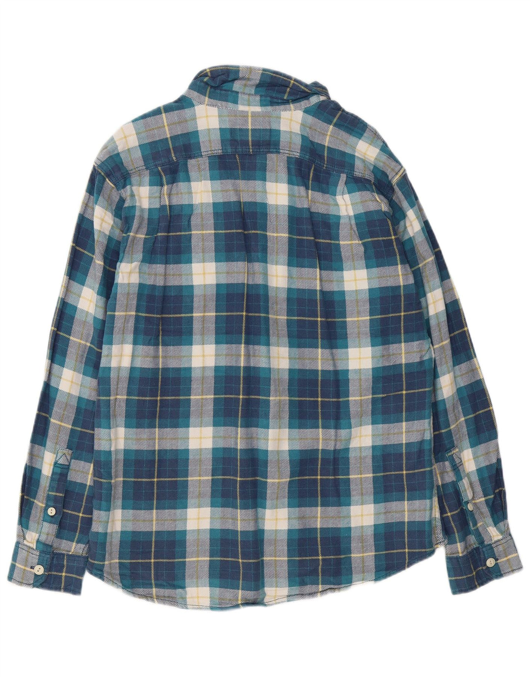 EDDIE BAUER Camicia da uomo in flanella dalla vestibilità classica, grande cotone scozzese blu
