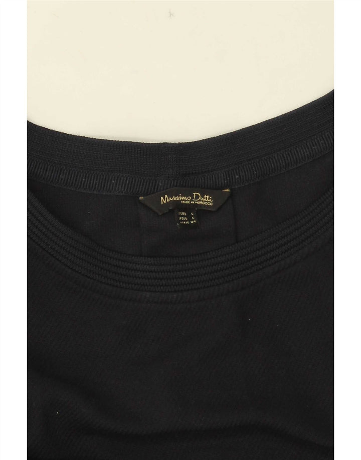Massimo Dutti Top da donna a maniche lunghe UK 16 Large Blu Navy