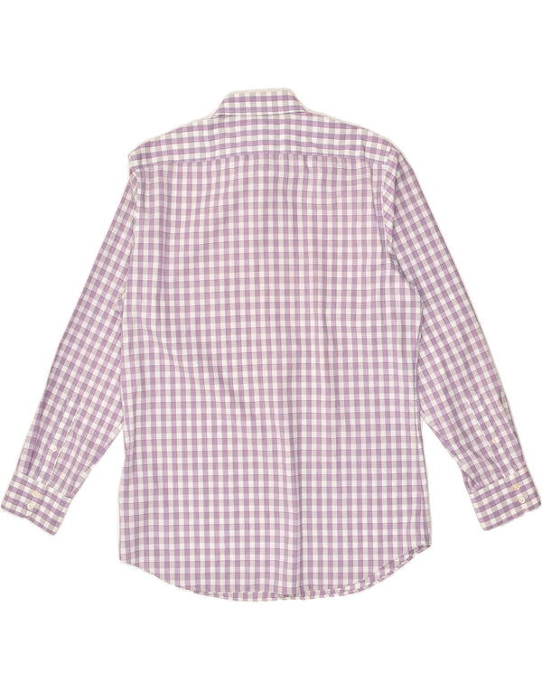 BANANA REPUBLIC Camicia slim fit da uomo grande in cotone a quadretti viola