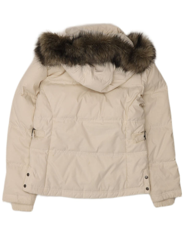 Giacca imbottita oversize con cappuccio da donna Columbia UK 10 Small Poliestere bianco