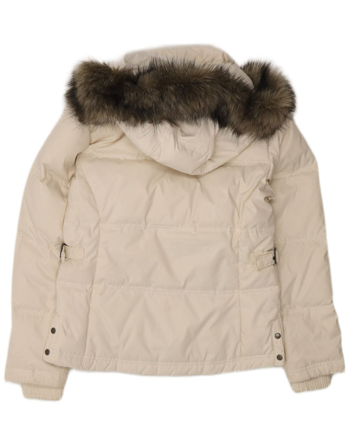 Giacca imbottita oversize con cappuccio da donna Columbia UK 10 Small Poliestere bianco