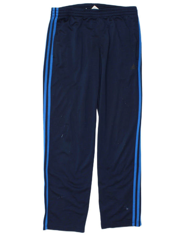 Pantaloni da tuta da uomo Adidas medi in poliestere blu navy