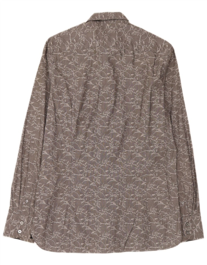Camicia da uomo Ted Baker taglia 3 grigio medio floreale