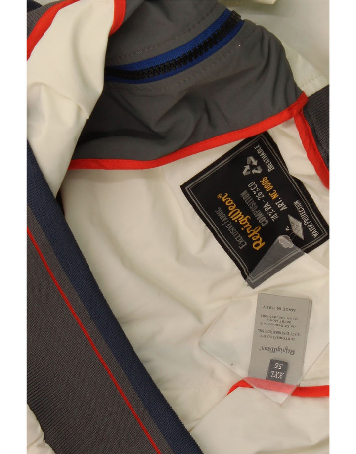 Giubbotto bomber da uomo Refrigiwear taglia 56 2XL poliammide color block bianco sporco