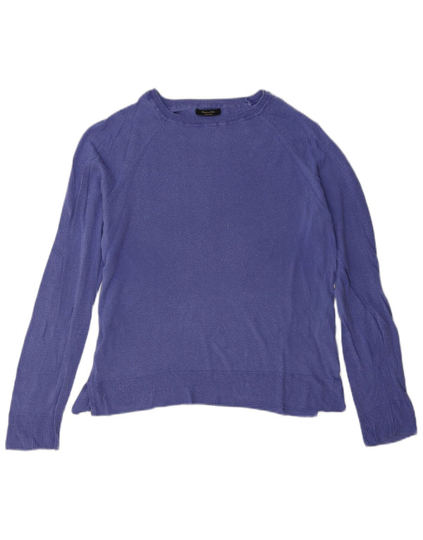 Massimo Dutti Camicetta oversize da donna Top UK 6 XS Lyocell blu navy