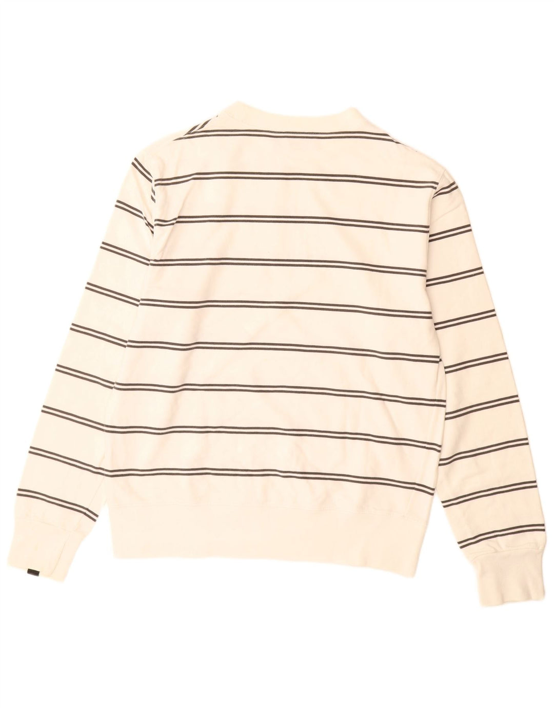 CONVERSE Felpa grafica da uomo Maglione cotone a righe bianco sporco medio