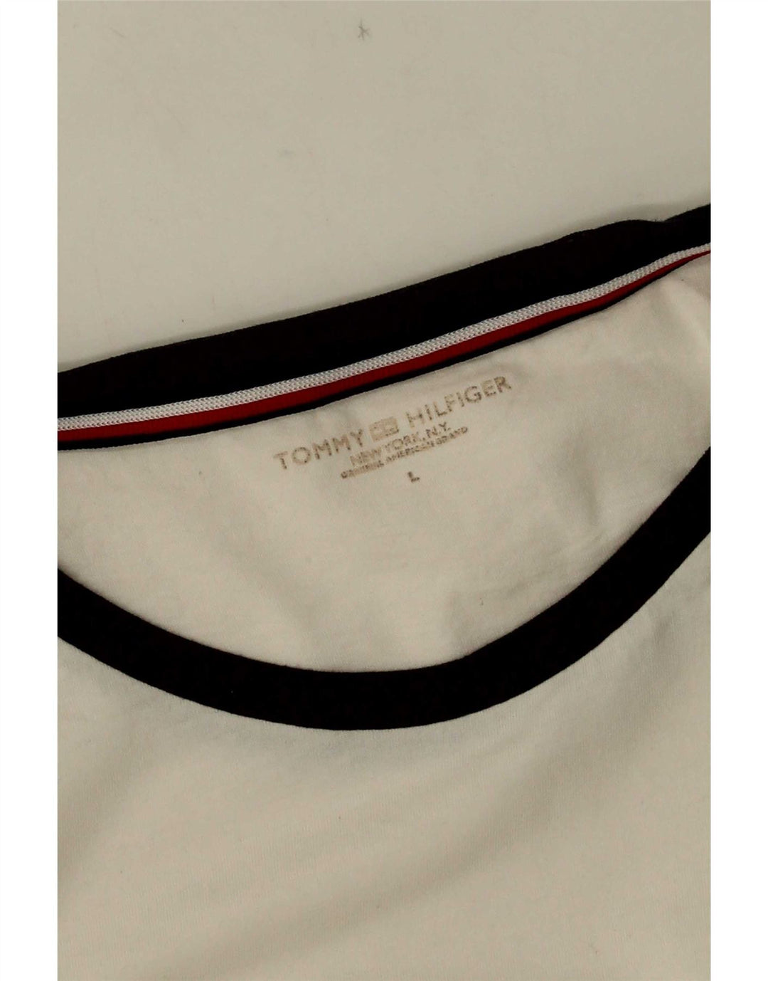T-shirt grafica da uomo Tommy Hilfiger Top Large White Colourblock