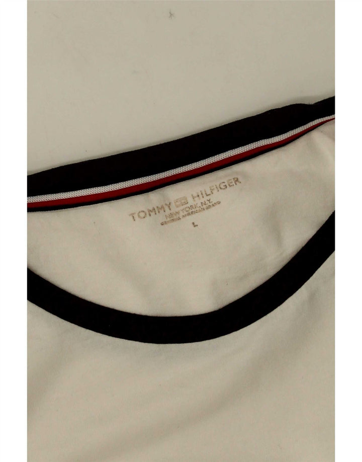 T-shirt grafica da uomo Tommy Hilfiger Top Large White Colourblock