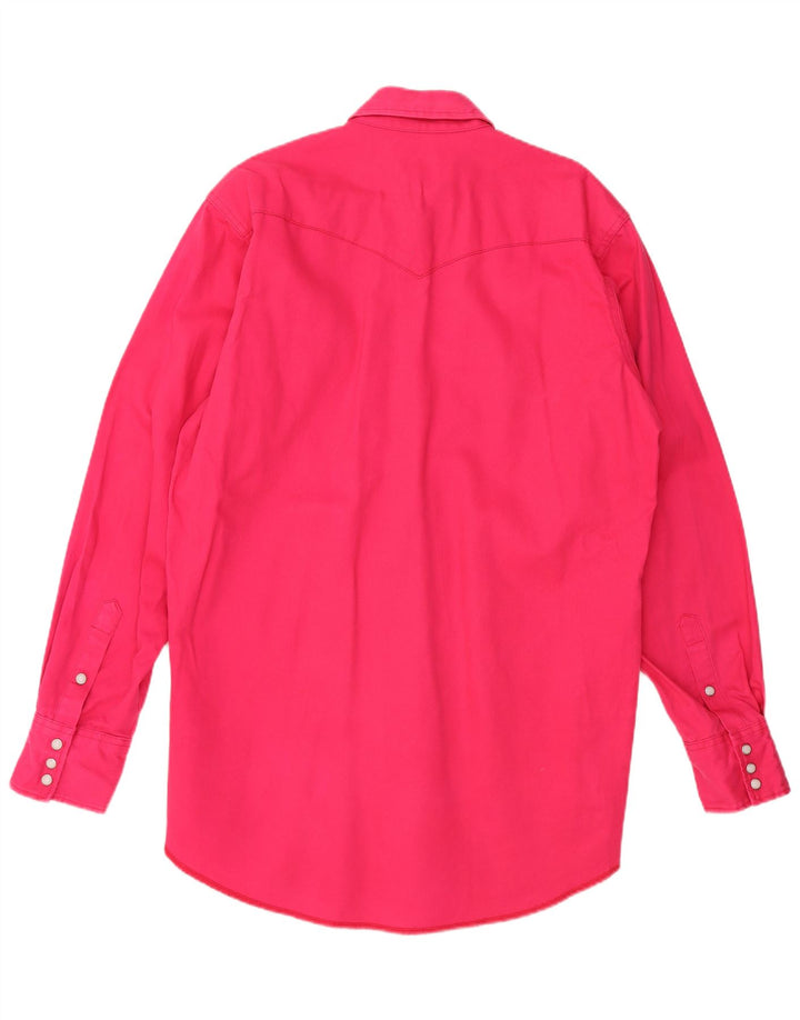 Camicia alta da uomo WRANGLER grande in cotone rosa