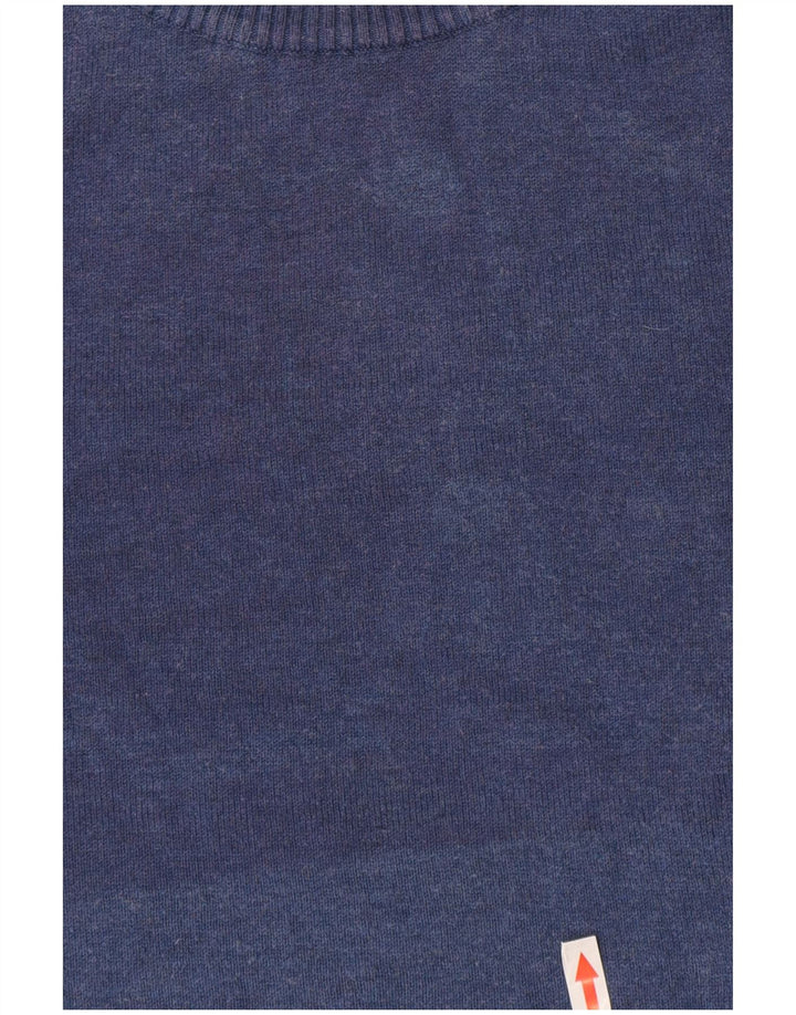 Maglione da uomo girocollo Penguin in cotone blu medio