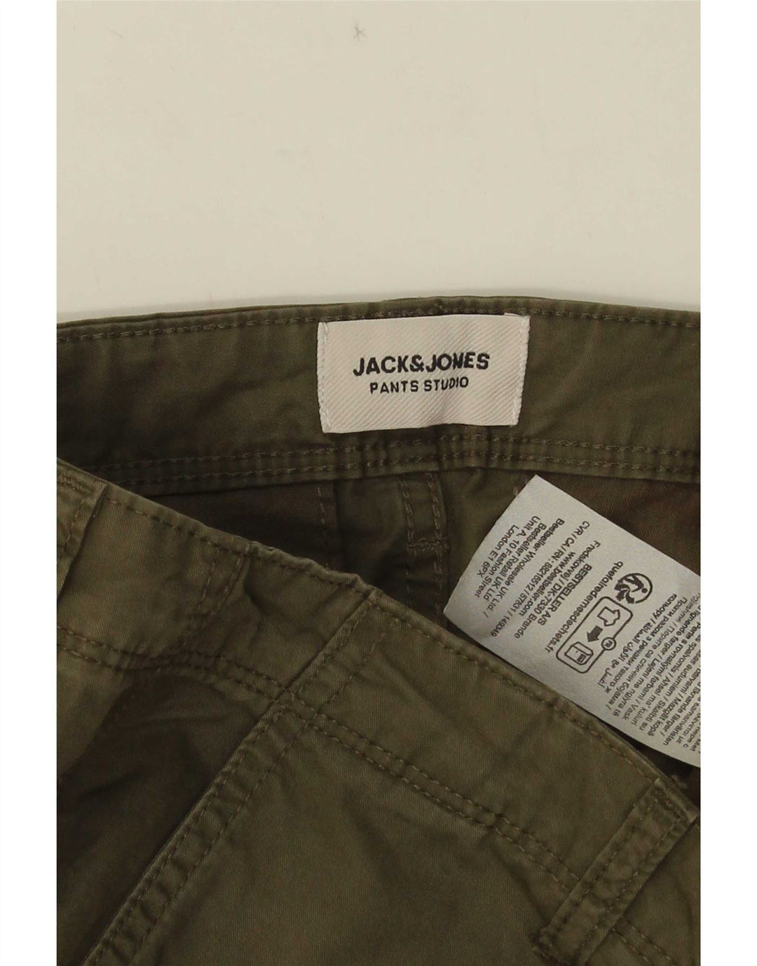 Pantaloncini cargo da uomo Jack & Jones medi W34 cotone kaki