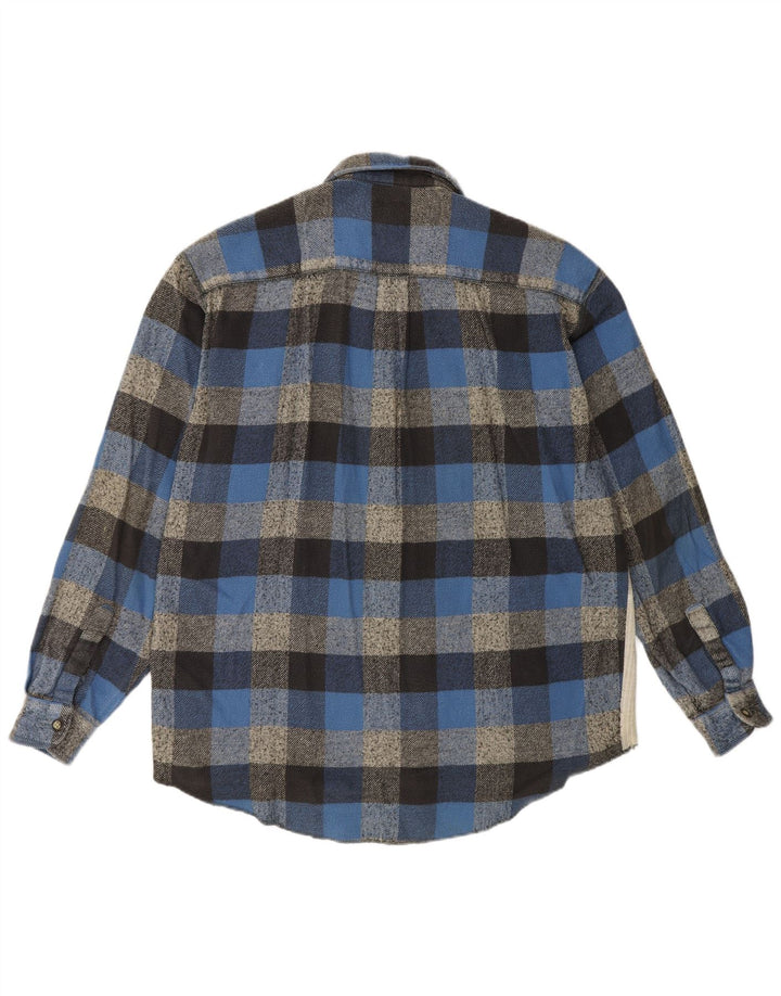 Foxhound Camicia in flanella da uomo a quadri blu grande
