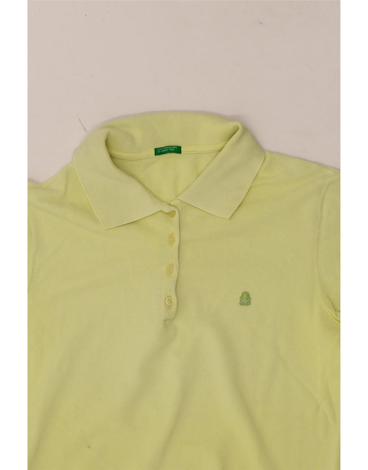 BENETTON Womens Polo Shirt UK 14 Medium Green Vintage Benetton and Second-Hand Benetton from Messina Hembry 
