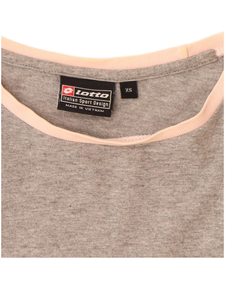 T-shirt da donna LOTTO Top UK 6 XS grigio chiazzato