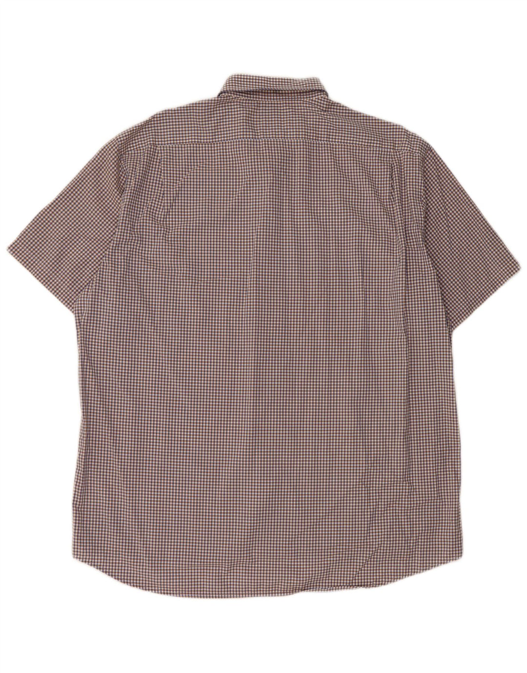 Camicia a maniche corte da uomo Lacoste taglia 43 XL in cotone a quadretti blu navy