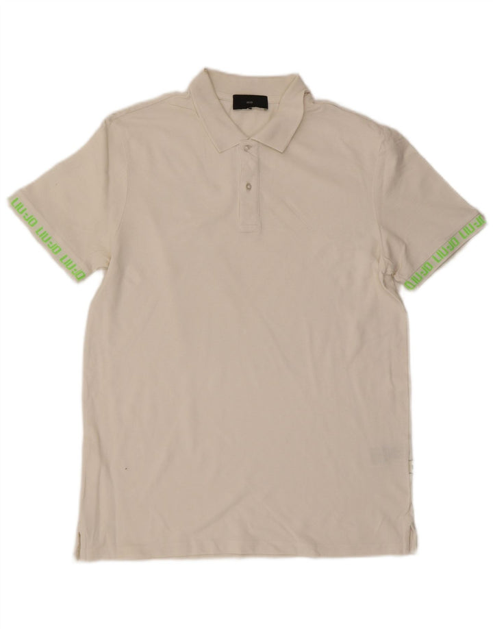 Polo grafica da uomo Liu Jo grande in cotone bianco