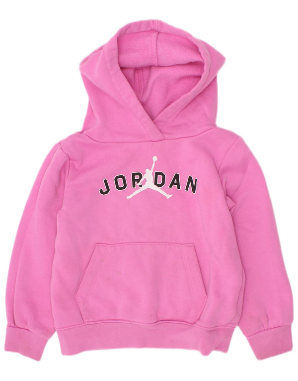 Felpa con cappuccio grafica per ragazze Jordan 2-3 anni in cotone rosa