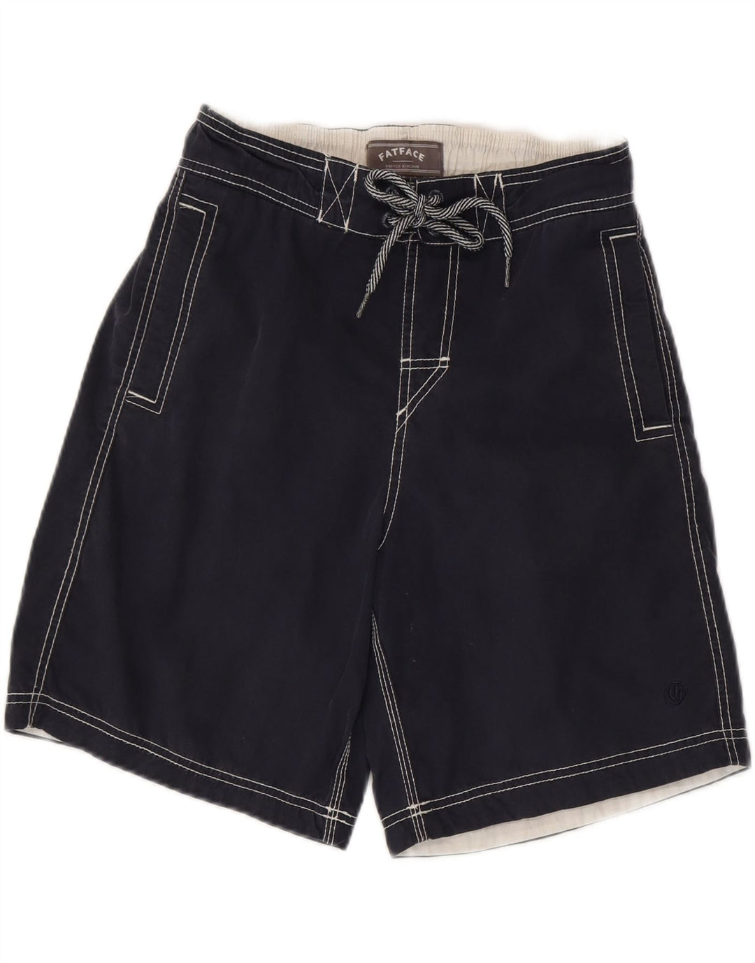 Pantaloncini da bagno da uomo Fat Face medio cotone blu navy