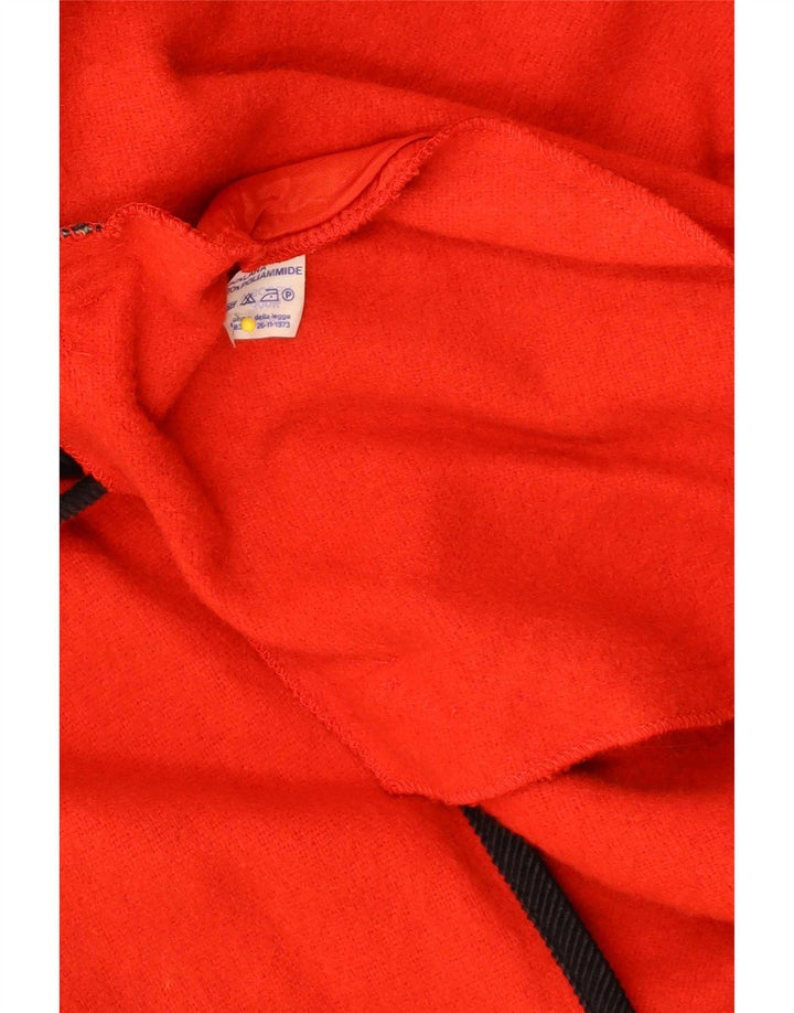 Cappotto mantella vintage da uomo taglia unica lana rossa
